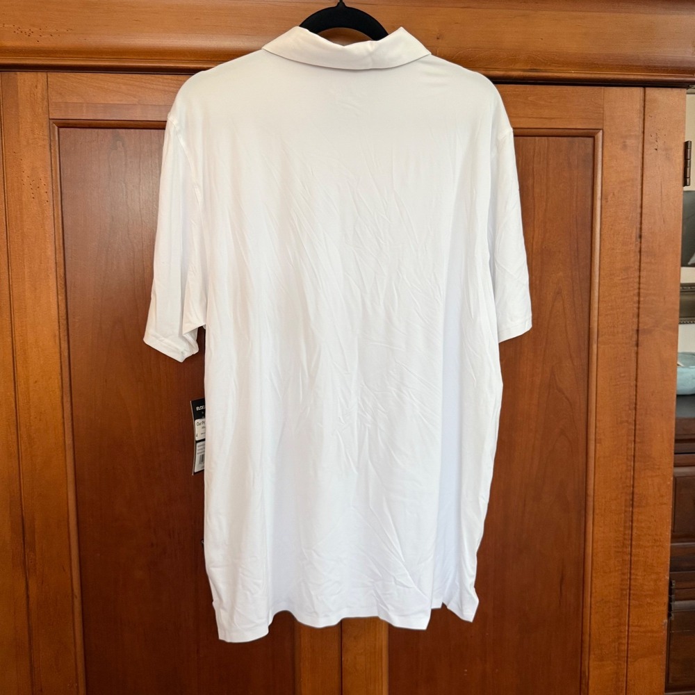 Bad Birdie Mens Cooling Polo Brilliant White Bad Elements BBMP023-432 XL NWT - Picture 2 of 12